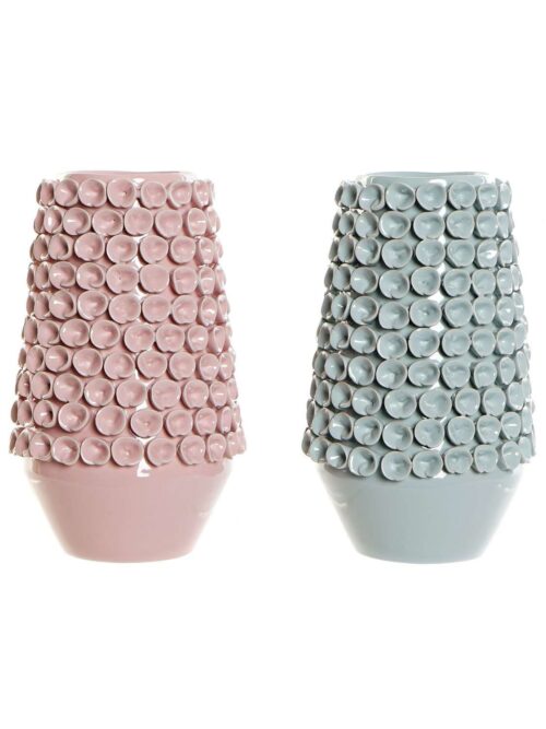Vaso in Gres Porcellana con Rilievi Applicati h27cm