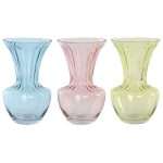 Vaso in Cristallo Azzurro Rosa Verde 15x15x25