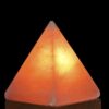 Lampada Piramide Di Sale Dell'Himalaya Base Su Legno Di Acacia H18 Cm