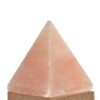 Lampada Piramide Di Sale Dell'Himalaya Base Su Legno Di Acacia H18 Cm