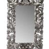Specchio FOGLIE Silver Legno Intagliato a Mano 120x90