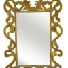 Specchio Intagliato Cornice Legno White Gold