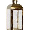 Lanterna Decorativa Metallo Oro Illuminata