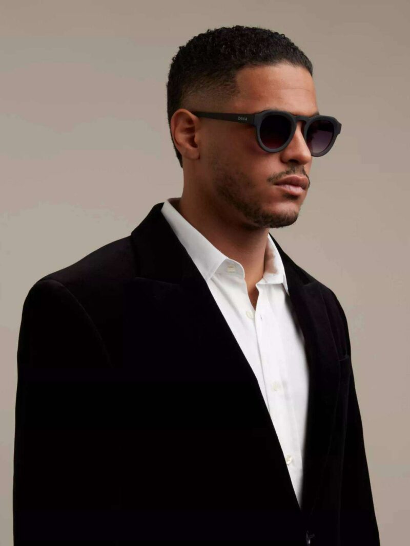 Occhiali Da Sole Uomo Zeno Round Black