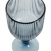 Set Di 6 Bicchieri In Cristallo Grattato Colore Azzurro