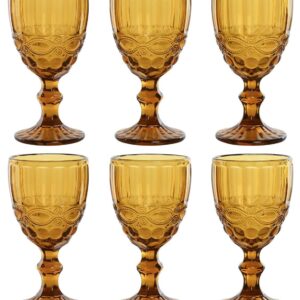Set di 6 Bicchieri in Cristallo Colore Ambra