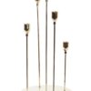 Candelabro In Metallo Dorato A 5 Posizioni