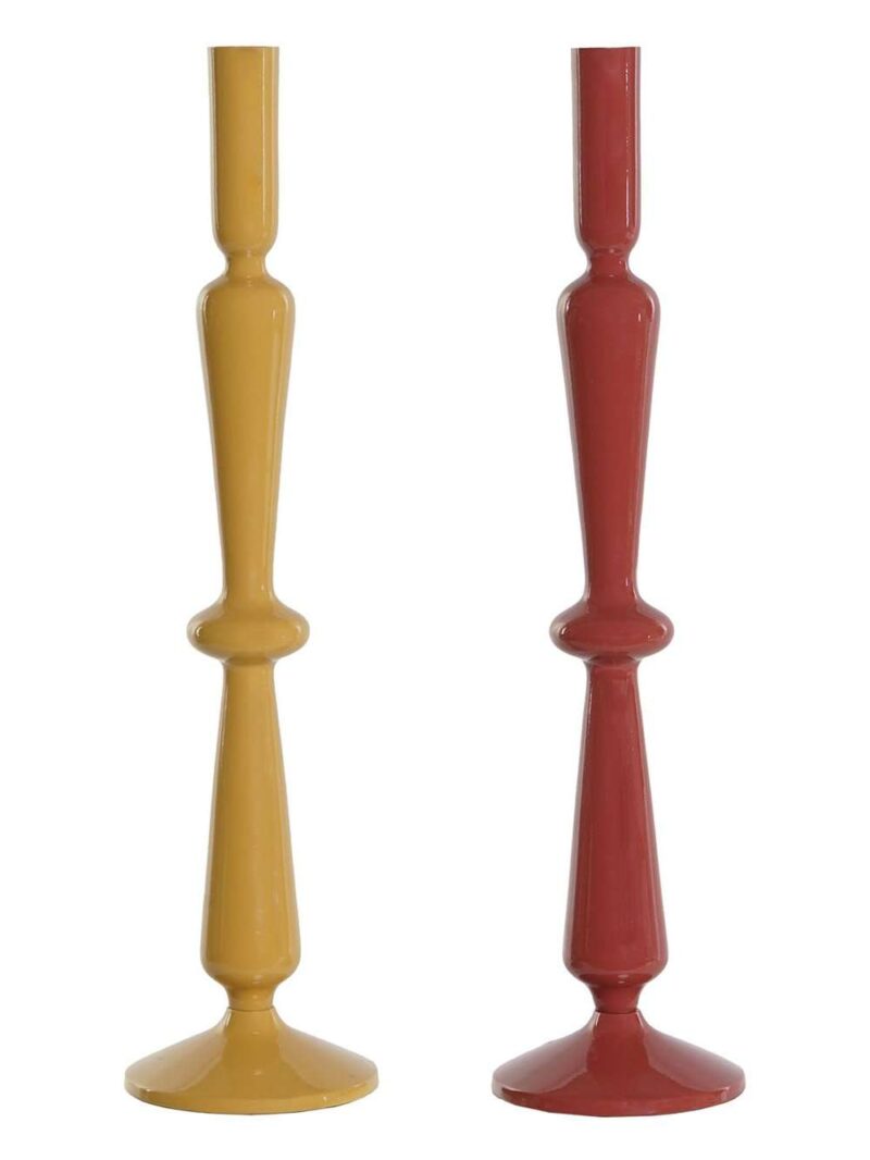 Candelabro In Alluminio Laccato 10X10X41 Cm