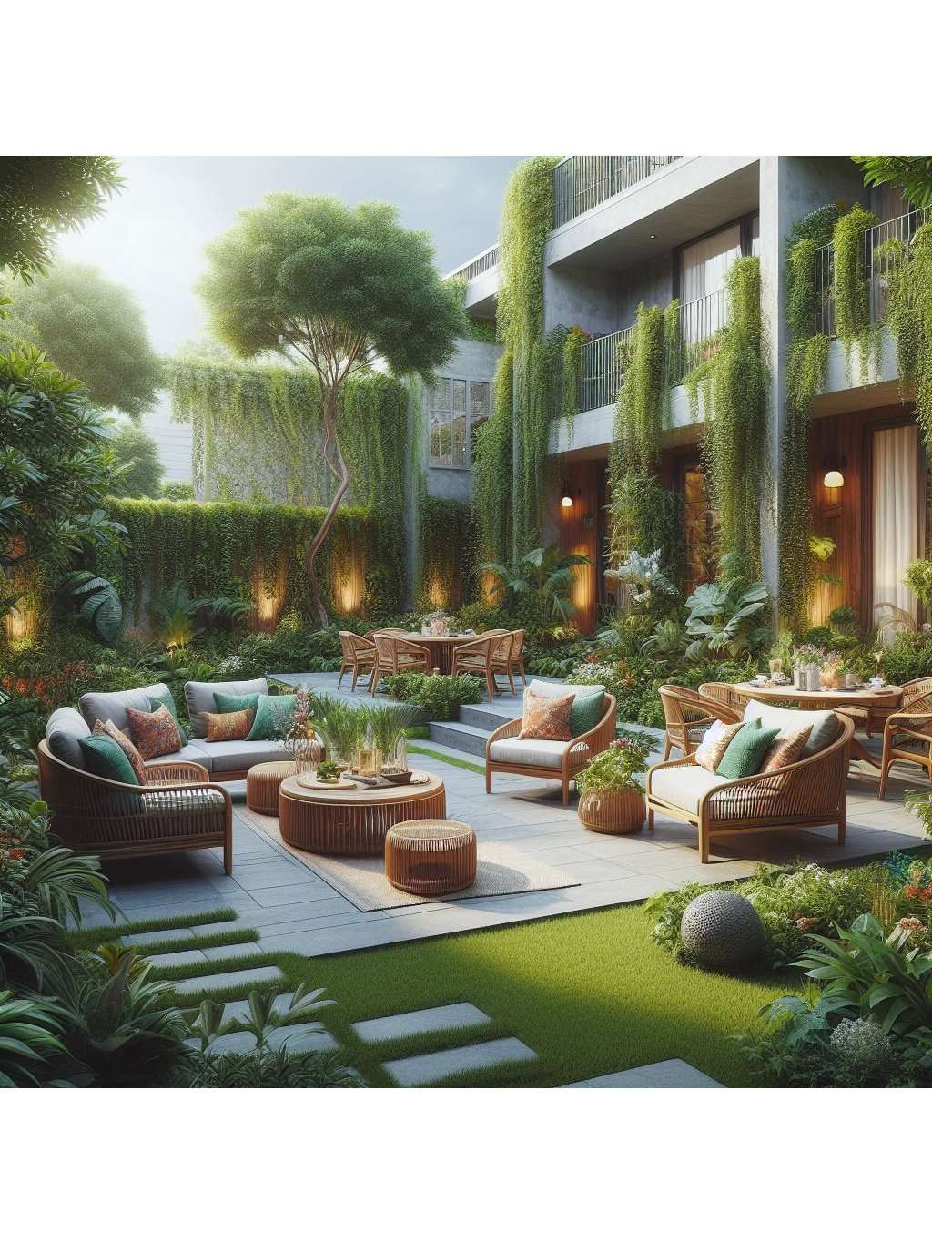 arredo giardino categoria Sedia Poltrona da Giardino in Teak Naturale con Cuscini Grigio Chiaro – 65x80x92 cm