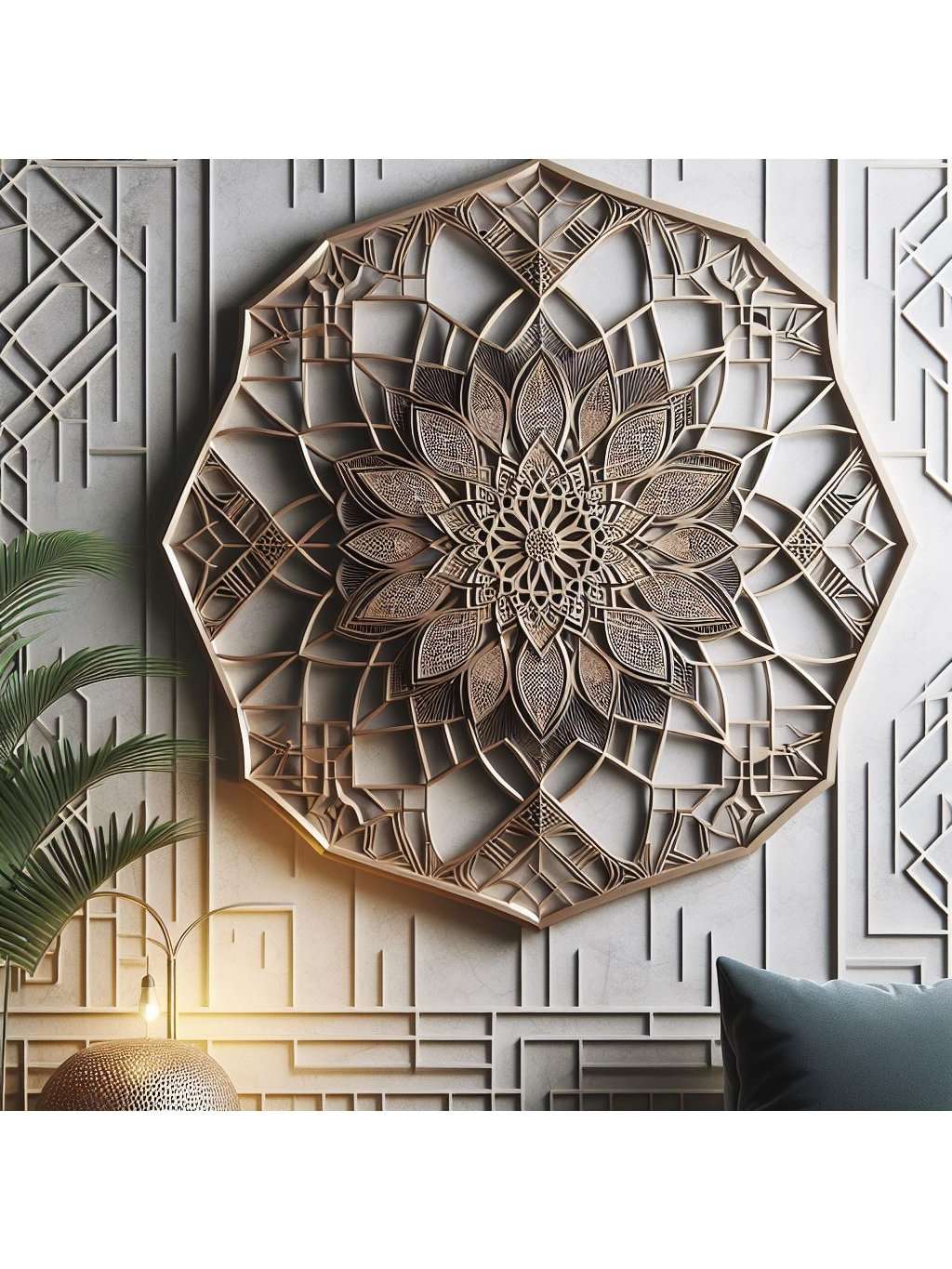 Foglia Decorativa in Ferro Oro 28 x 165 cm