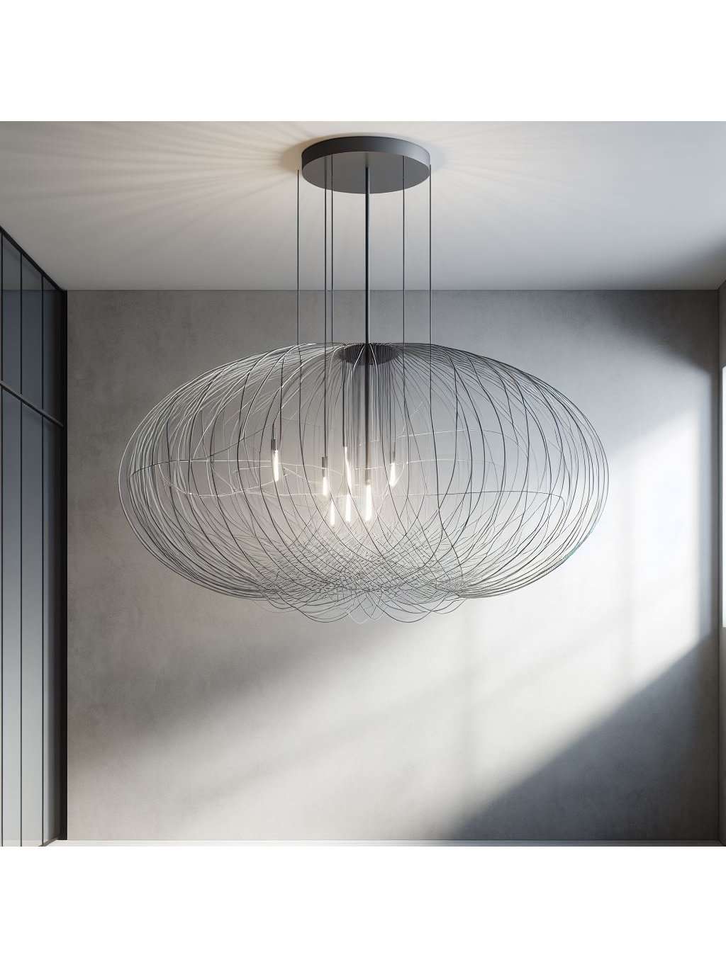 lampadari categoria Lampadario Prisma Giallo - Design Moderno in Vetro/Metallo - 22x22 cm