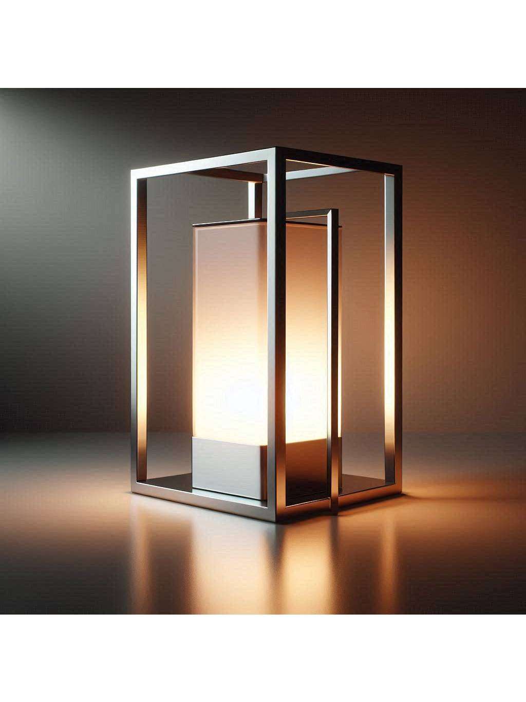 lanterne_categoria Set di 2 Lanterne in Acciaio Cromato con Cristallo - Design Elegante 16x15x32 cm