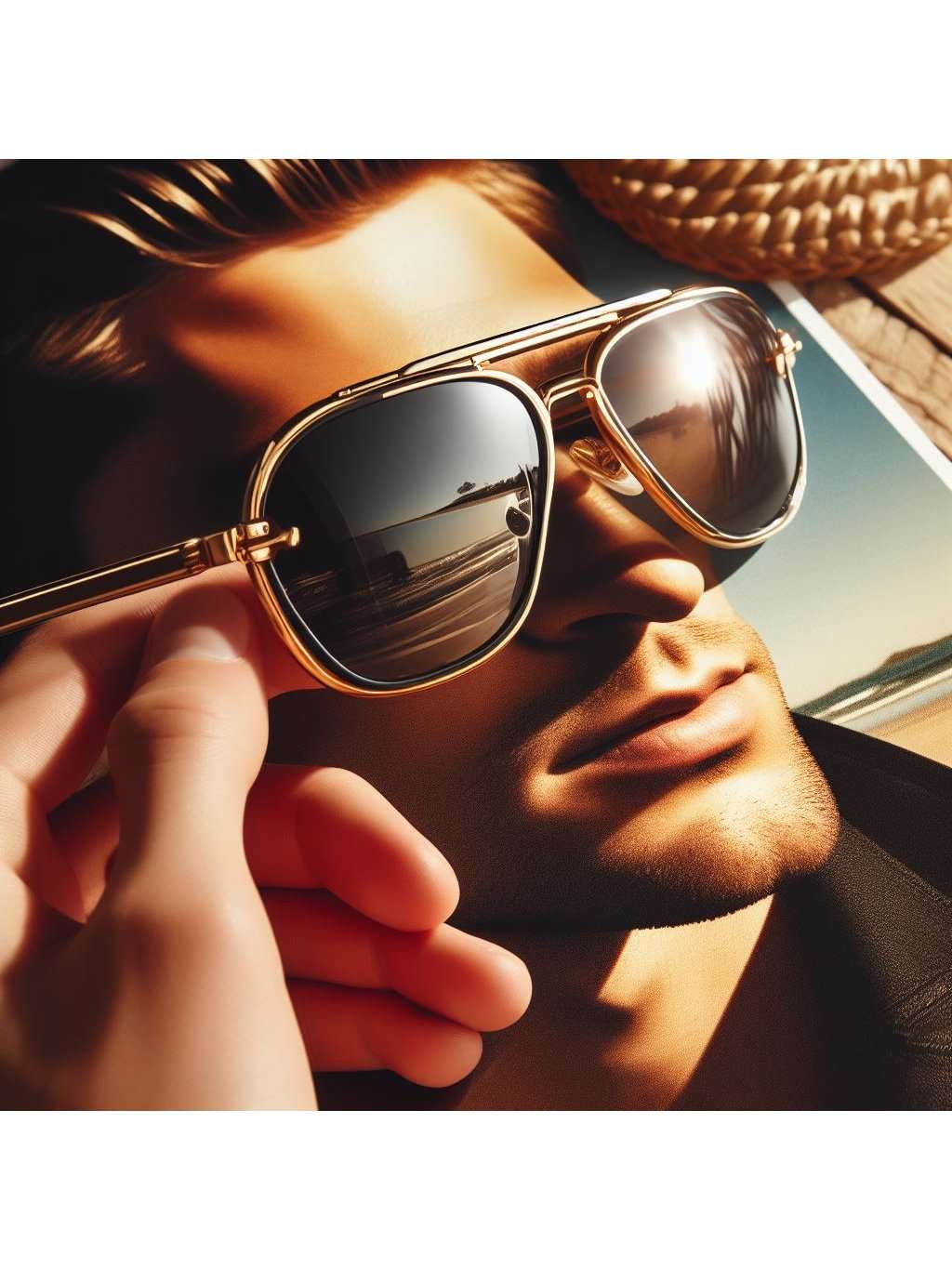 Occhiali da Sole Uomo ZENO Round Yellow – Montatura Soft Touch OKKIA