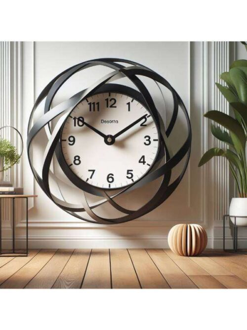 Orologio da Parete Legno Pino e Cristallo 90x90 cm | Meccanismo a Vista | Numeri Romani | Movimento al Quarzo