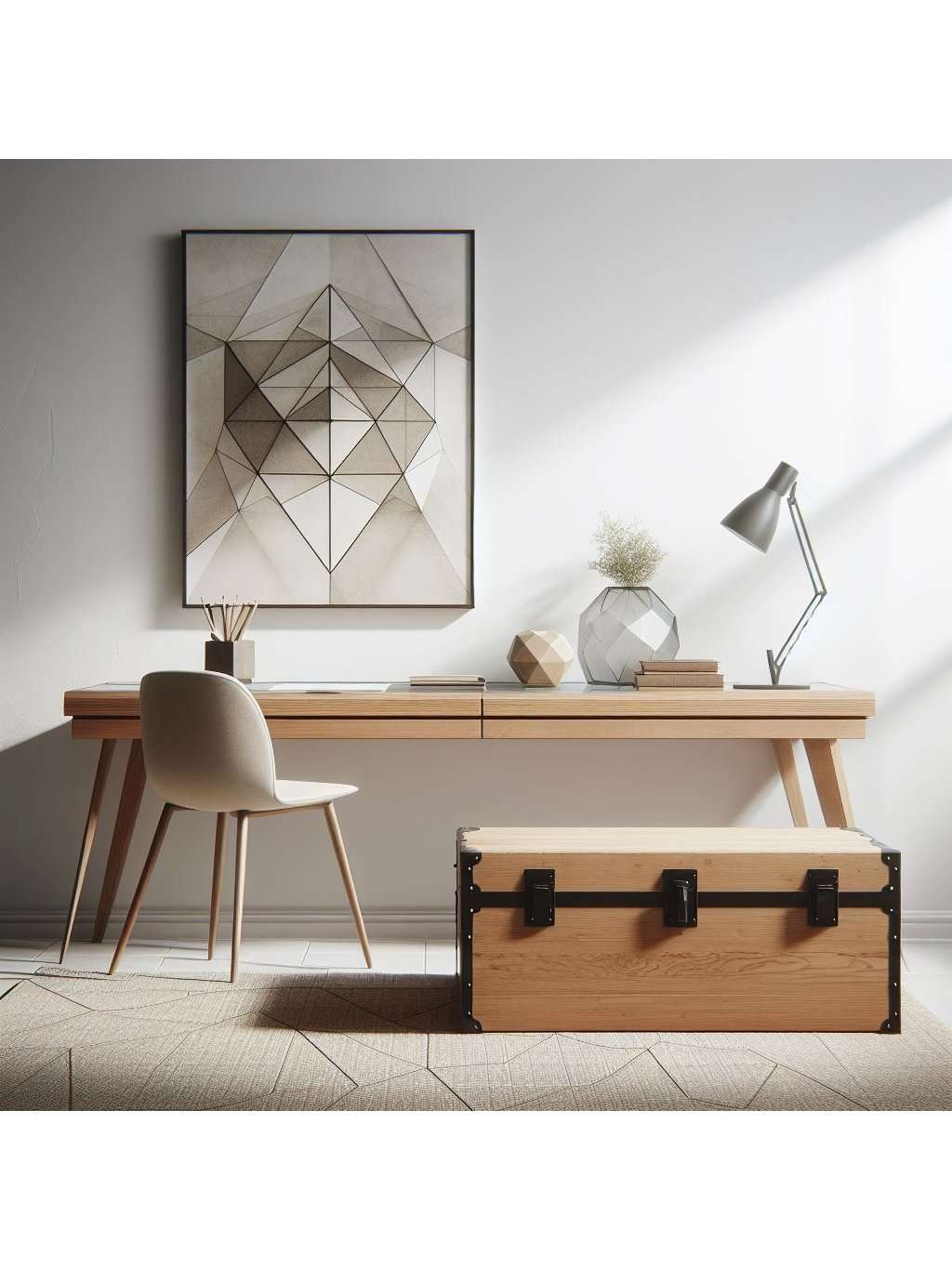 Baule in Legno Naturale Invecchiato Vintage