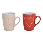 Tazza Decorata a Cuore Love in Gres