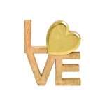 Decorazione Scritta LOVE in Legno di Mango e Metallo