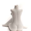 Vaso Fiori Corpo Di Donna In Porcellana Bianca