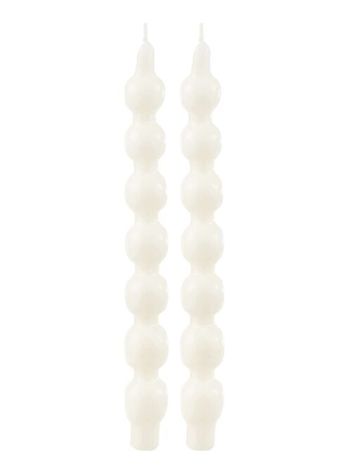 Coppia Candele Borraccia in Paraffina Bianco h31
