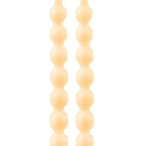 Coppia Candele Borraccia in Paraffina Beige h31