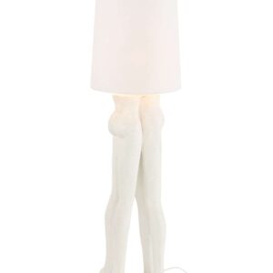 Lampada da Terra Coppia Abbracciata in Resina Bianca h156