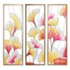 Decorazione Quadro In Vetro Dipinto Su Struttura Metallo Dorato