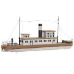 Barca Bianca in Legno Paulownia con Illuminazione Interna a LED