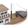 Barca Bianca In Legno Paulownia Con Illuminazione Interna A Led