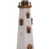Faro Bianco In Legno Paulownia Con Illuminazione Interna A Led
