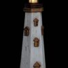 Faro Bianco In Legno Paulownia Con Illuminazione Interna A Led
