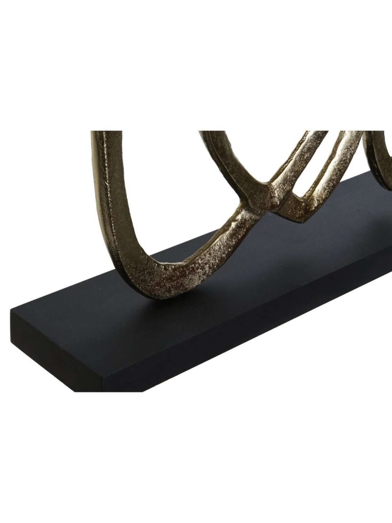 Decorazione Love In Metallo Su Base In Legno Naturale