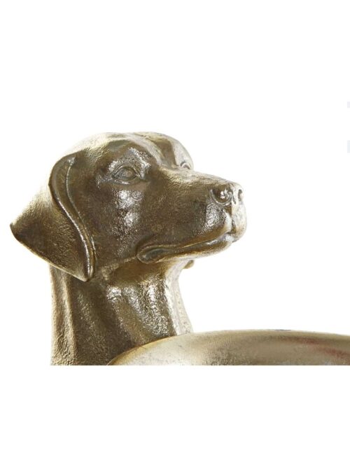 Figura in Resina Ippopotamo Seduto con Vassoio Oro