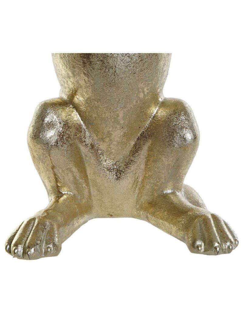 Figura In Resina Ippopotamo Seduto Con Vassoio Oro
