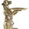 Figura In Resina Ippopotamo Seduto Con Vassoio Oro