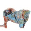 Figura Decorativa In Resina Leopardo Multicolore