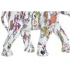 Figura-Decorativa-Elefante-Bianco-Multicolor-In-Resina
