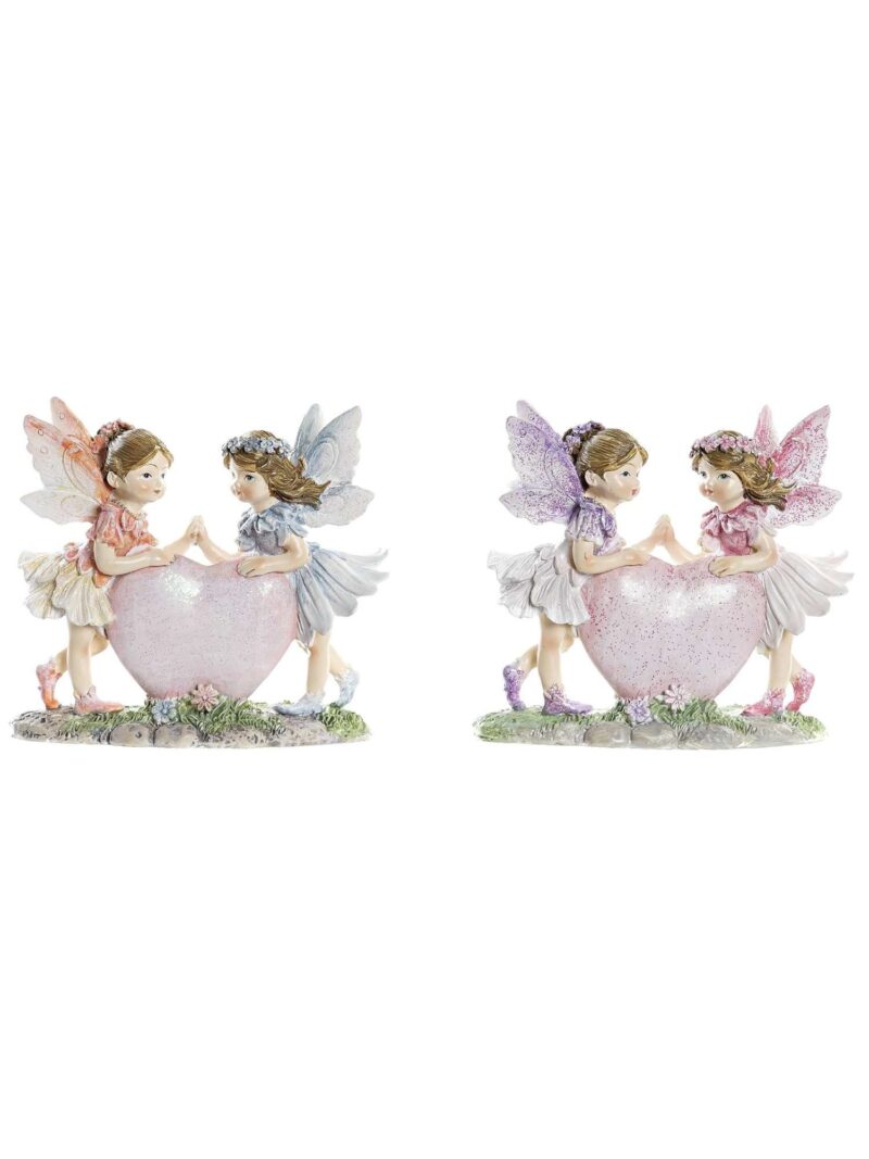 Figura In Resina Fatine Su Cuore