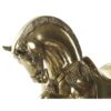 Figura Decorativa Cavallo Dorato In Resina