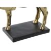 Figura Decorativa Cavallo Dorato In Resina