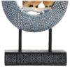 Figura Decorativa Di Gufo In Resina E Metallo