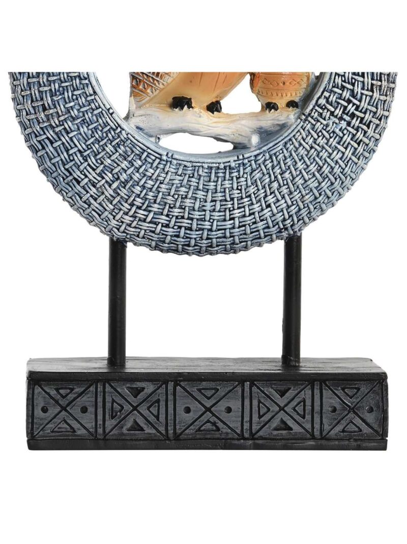 Figura Decorativa Di Gufo In Resina E Metallo