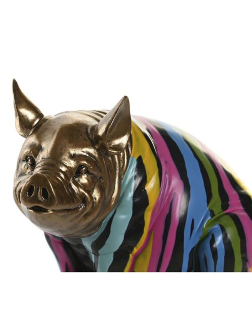 Statuetta in Resina Porcellino Multicolore