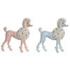 Figura Decorativa In Resina Di Barboncino Con Strass