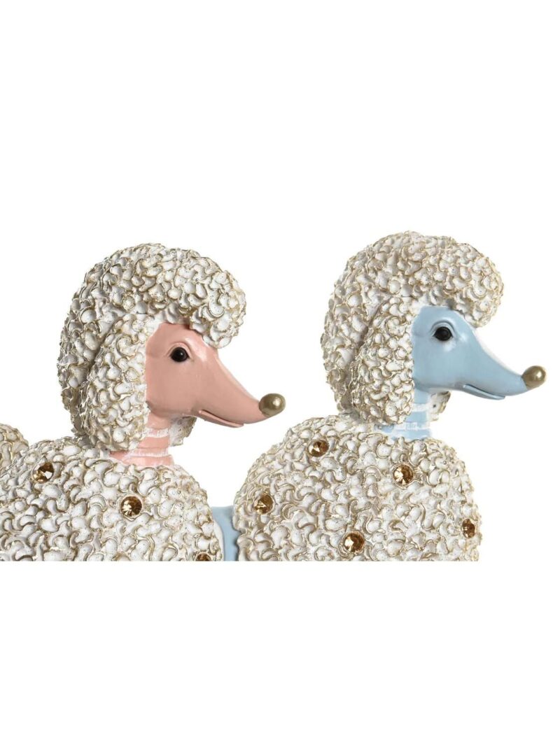 Figura Decorativa In Resina Di Barboncino Con Strass