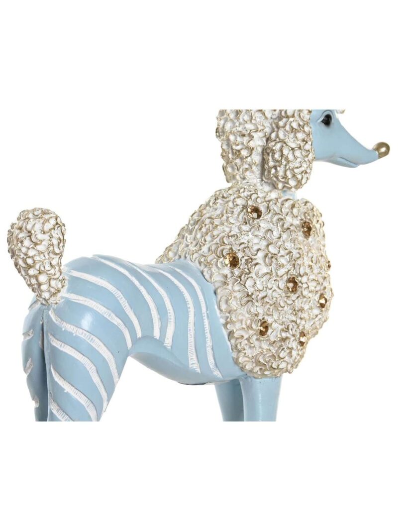 Figura Decorativa In Resina Di Barboncino Con Strass