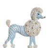 Figura Decorativa In Resina Di Barboncino Con Strass