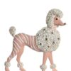 Figura Decorativa In Resina Di Barboncino Con Strass