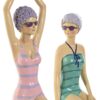 Figura Decorativa Di Donna In Costume Vintage Su Palla