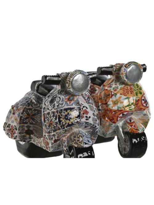 Decorazione Scooter in Resina 14x8x11 Multicolor