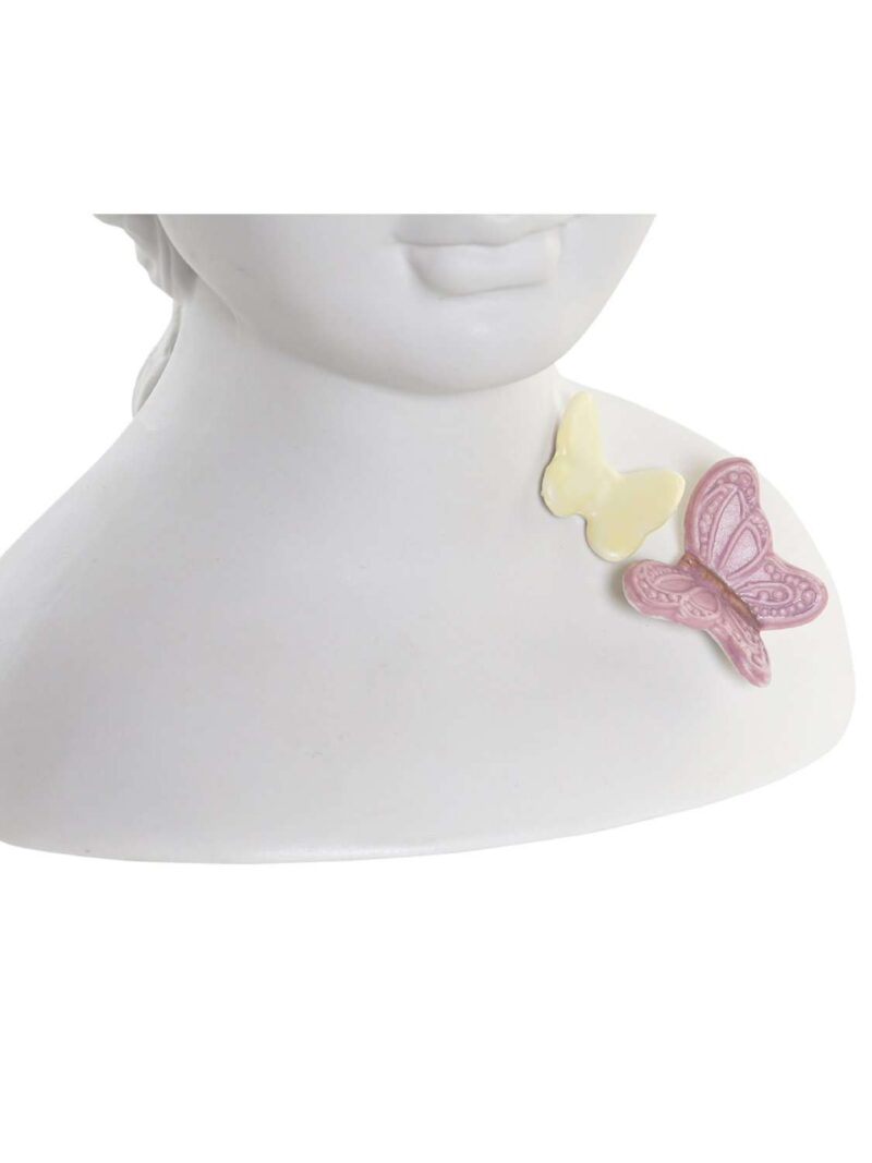 Vaso Testa Di Donna Con Fiori Sui Capelli In Porcellana